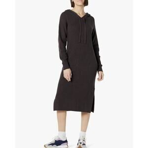 The Drop women's Hoodie Midi Dress M Brown Casual Staple Cozy Everyday